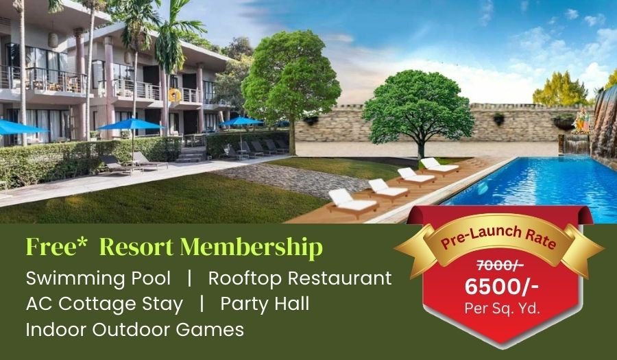 Farm House Land in Vrindavan with Free Resort Membership